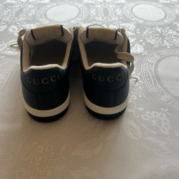 Gucci Men Screeners Leather Black and White Trainers NWB Size 5 (Women’s 8.5) - Picture 16 of 16